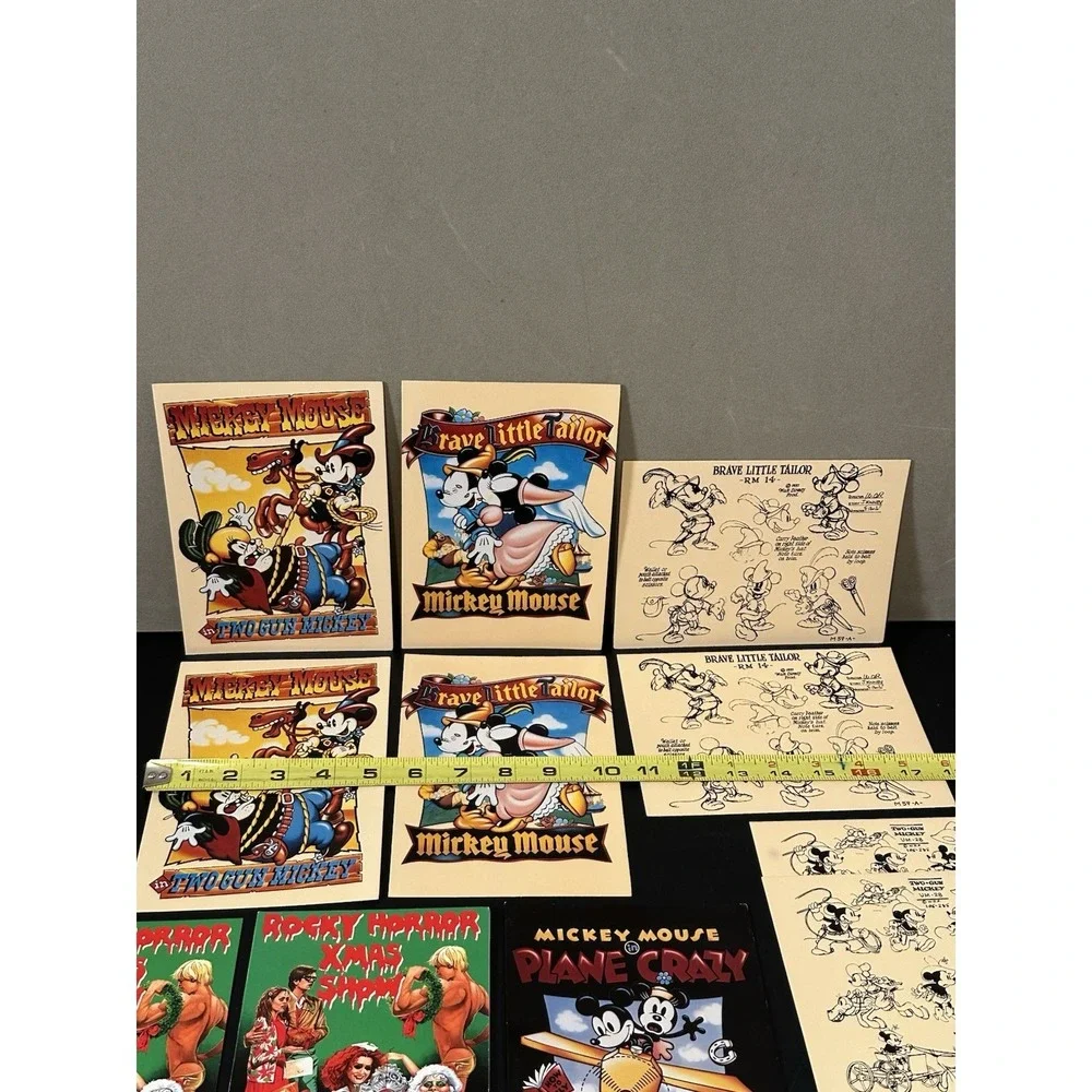 Mickey Mouse/rocky Horror Xmas Show Blank Note Cards Lot‎